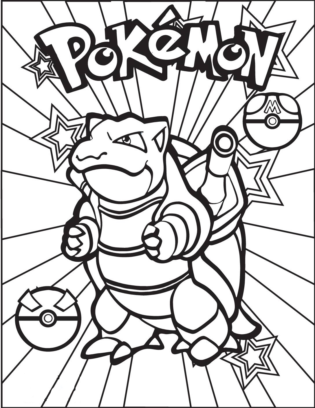 Blastoise kleurplaat