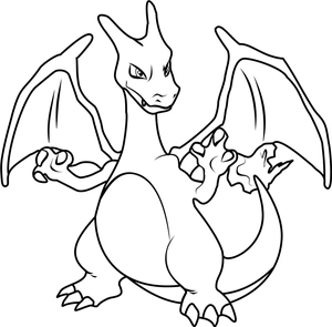 Charizard kleurplaat