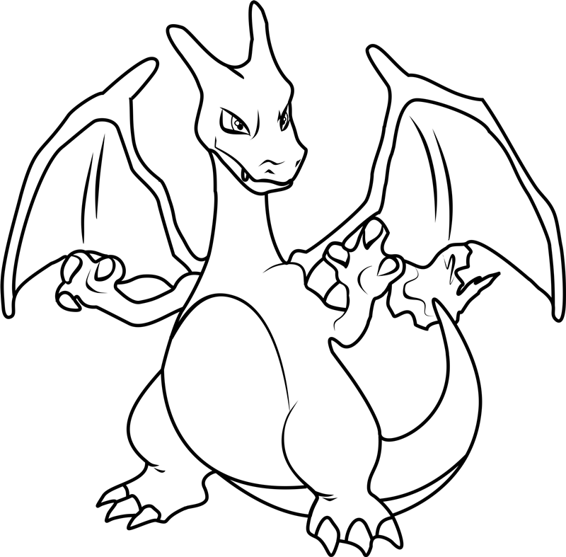 Charizard kleurplaat