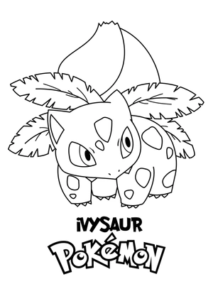 Ivysaur kleurplaat