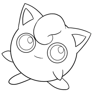 Jigglypuff kleurplaat