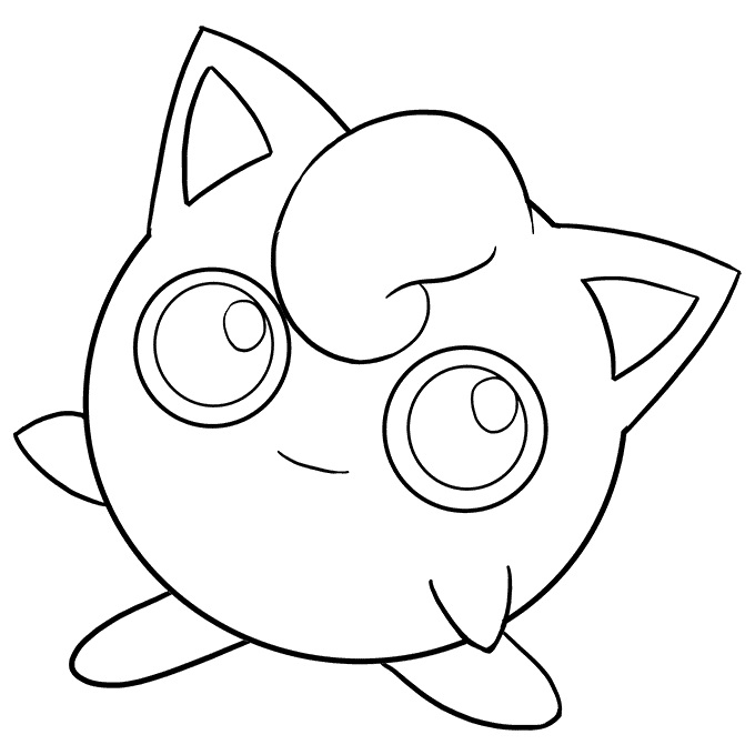 Jigglypuff kleurplaat