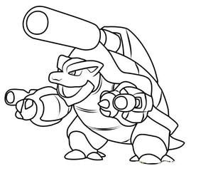 Mega blastoise kleurplaat