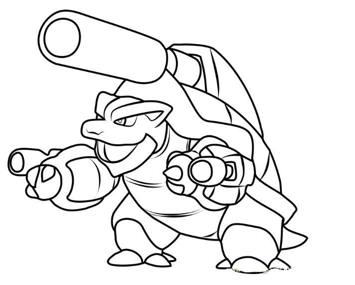 Mega blastoise kleurplaat