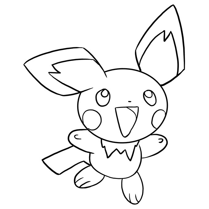Pichu kleurplaat