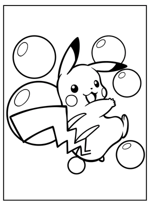 Pikachu 1 kleurplaat