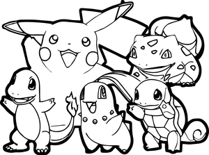 Pokemons kleurplaat