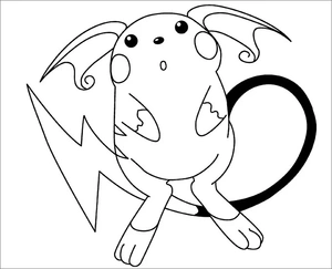 Raichu 2 kleurplaat