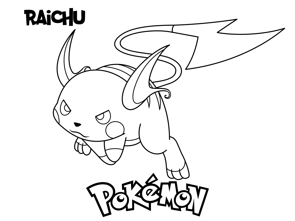 Raichu kleurplaat