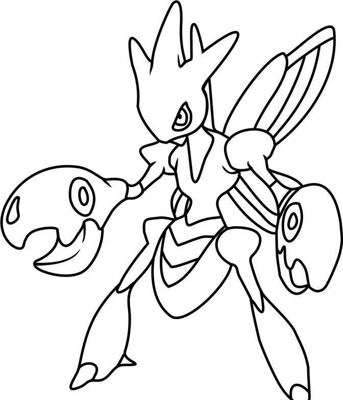Scizor kleurplaat