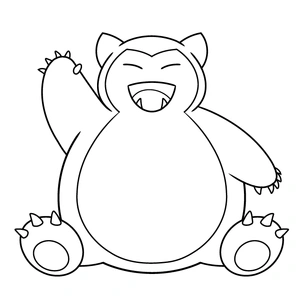 Snorlax kleurplaat