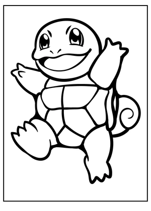 Squirtle kleurplaat