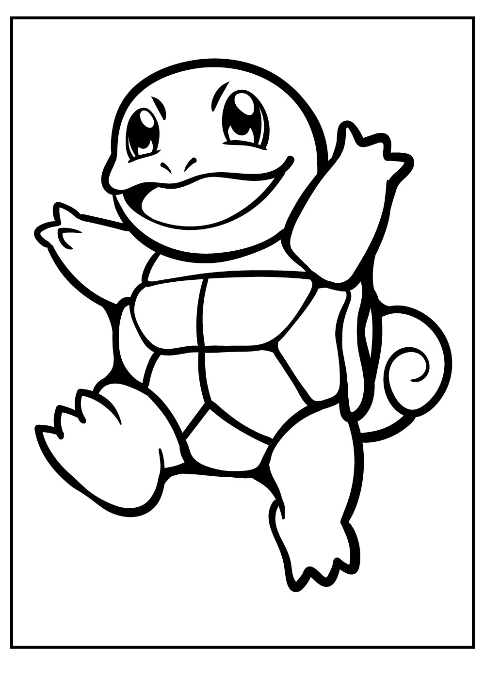 Squirtle kleurplaat