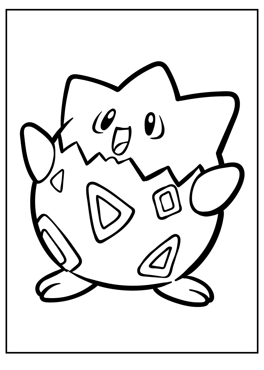 Togepi kleurplaat