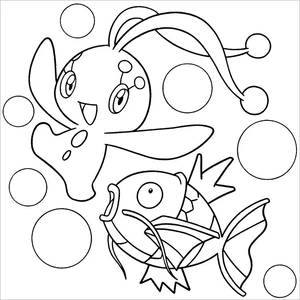 Vis pokemon kleurplaat