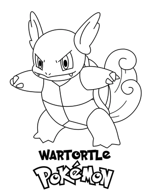 Wartortle kleurplaat