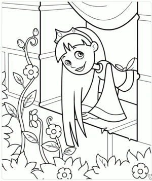 Prinses 24 kleurplaat