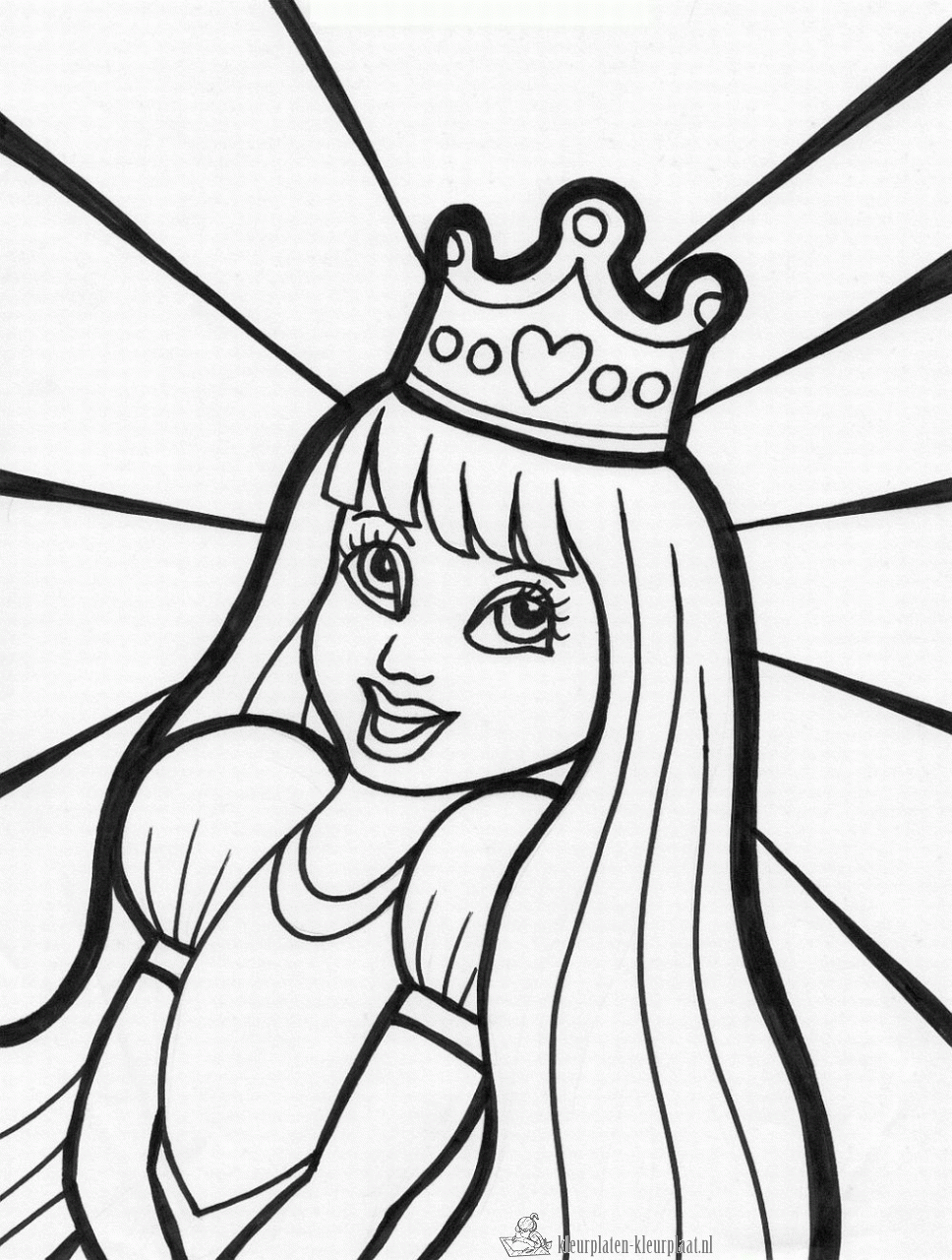 Prinses 6 kleurplaat