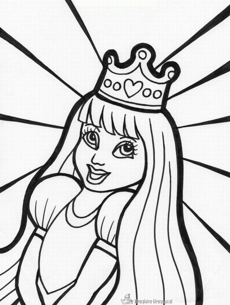 Prinses 6 kleurplaat