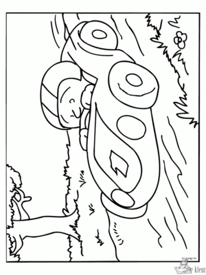 Raceauto 5 kleurplaat