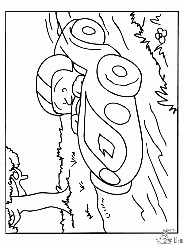 Raceauto 5 kleurplaat