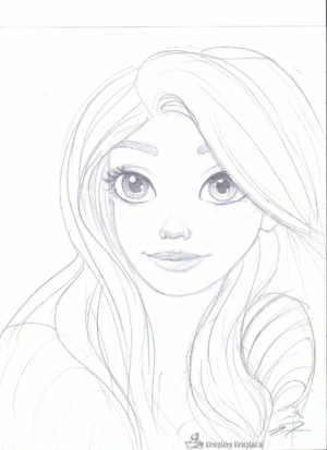 Rapunzel 1 kleurplaat