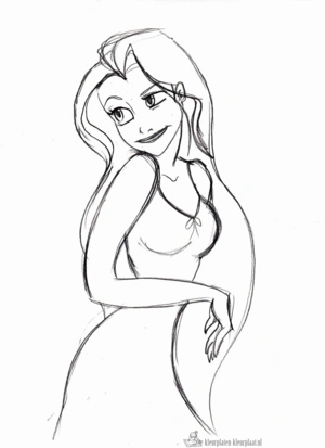 Rapunzel 16 kleurplaat