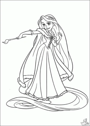 Rapunzel 3 kleurplaat