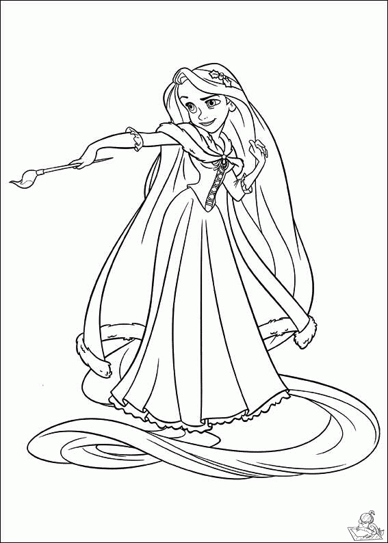 Rapunzel 3 kleurplaat