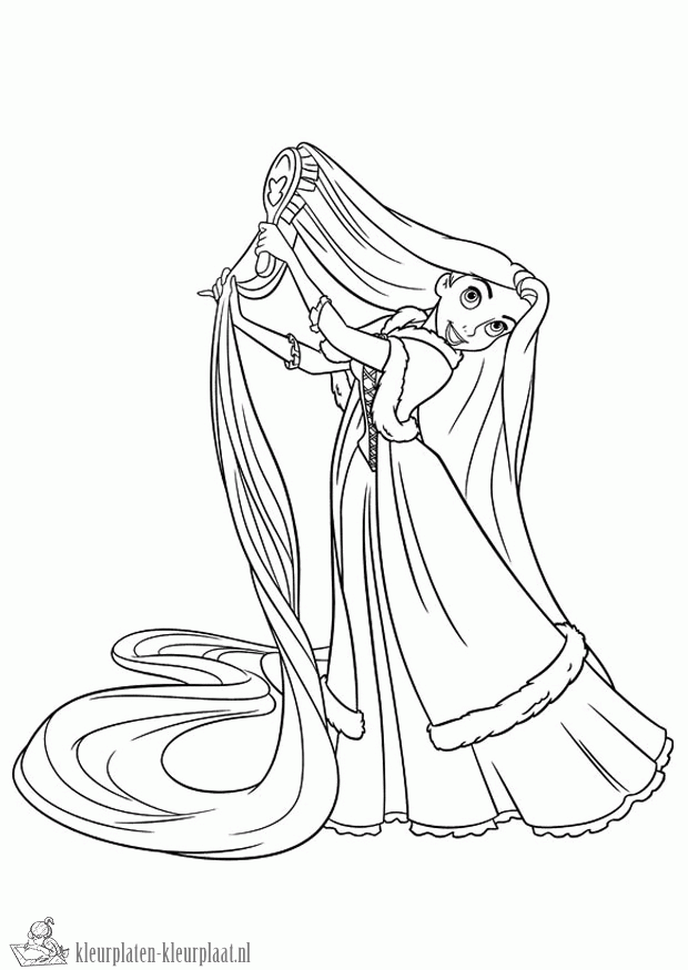Rapunzel 8 kleurplaat