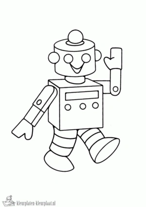 Robot 1 kleurplaat