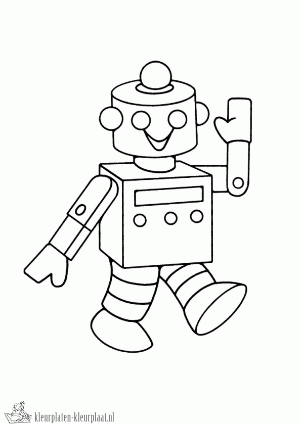 Robot 1 kleurplaat