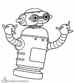 Robot 13 kleurplaat