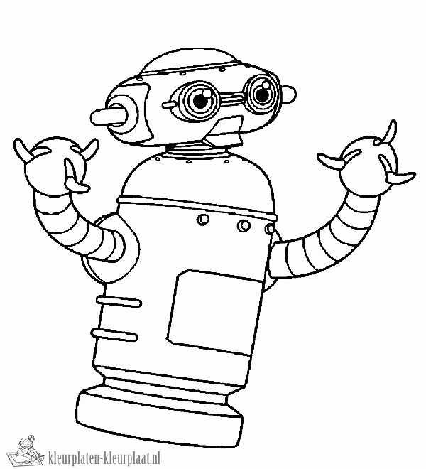 Robot 13 kleurplaat