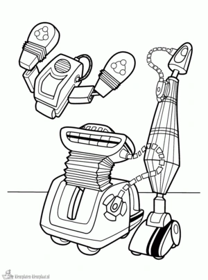 Robot 14 kleurplaat