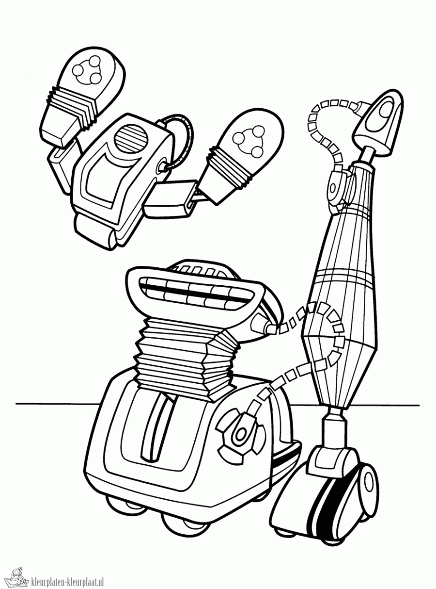 Robot 14 kleurplaat