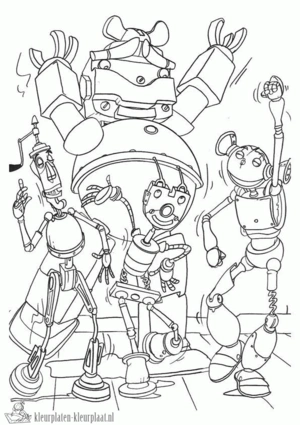 Robot 6 kleurplaat