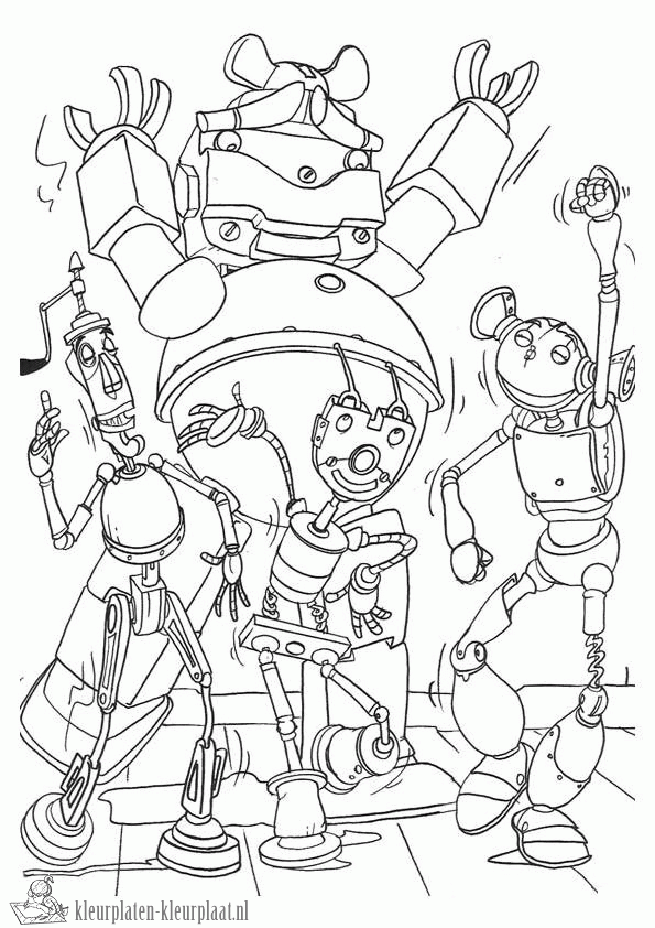 Robot 6 kleurplaat
