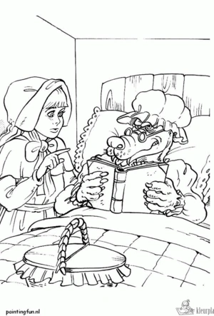 Roodkapje 11 kleurplaat