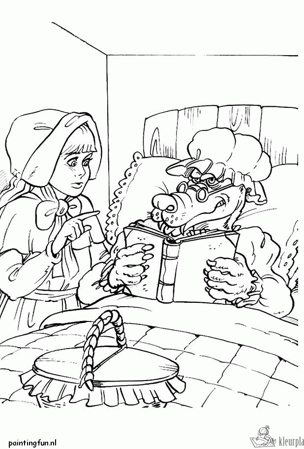 Roodkapje 11 kleurplaat