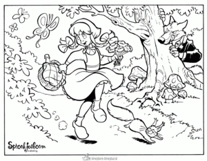 Roodkapje 30 kleurplaat