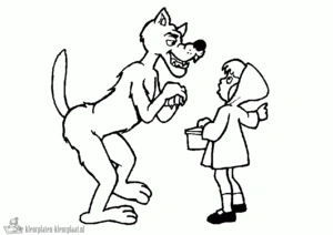 Roodkapje 35 kleurplaat