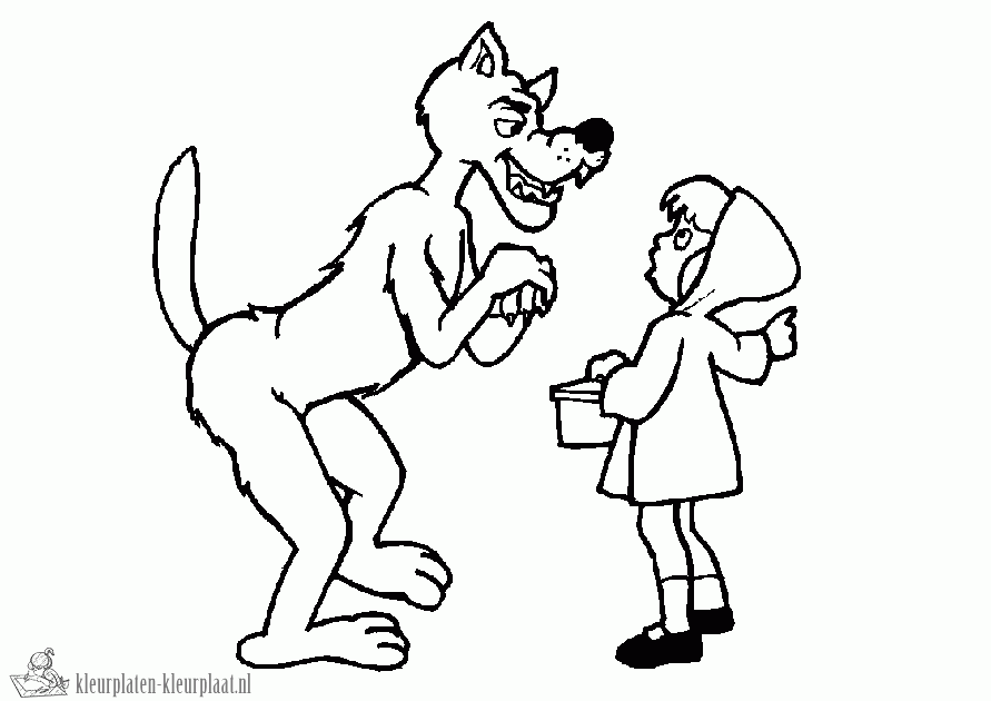 Roodkapje 35 kleurplaat