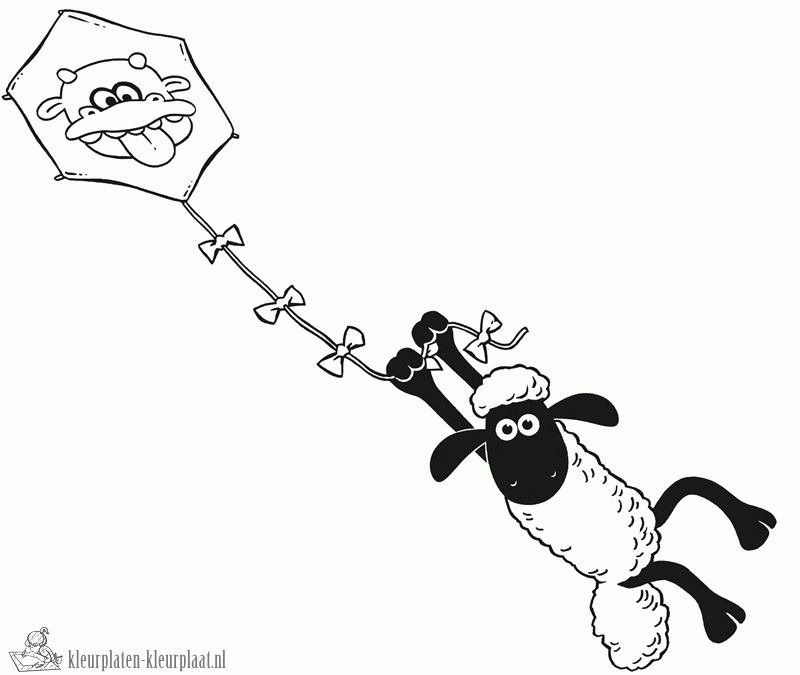 Schaap 12 kleurplaat