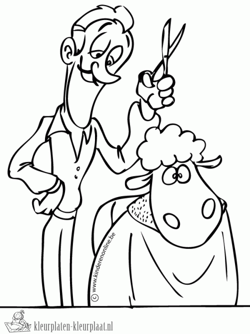 Schaap 13 kleurplaat