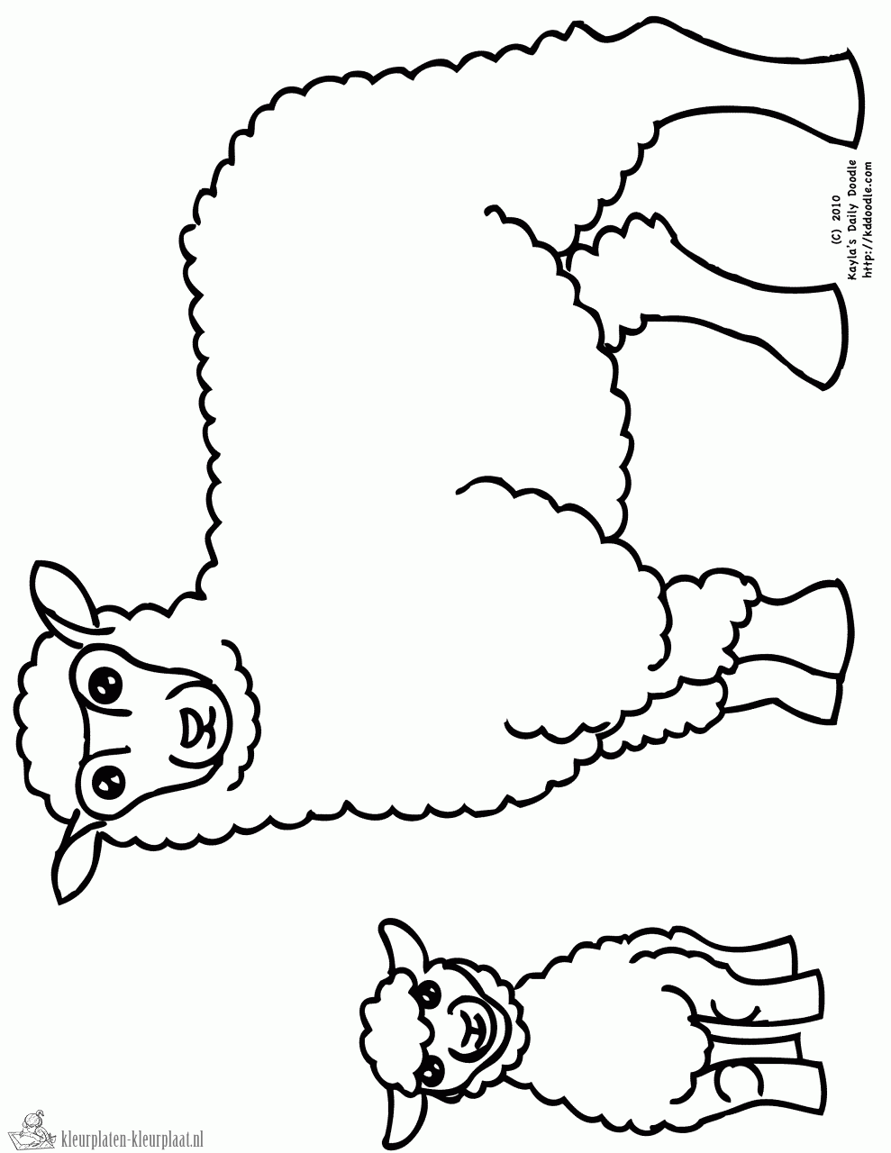 Schaap 20 kleurplaat