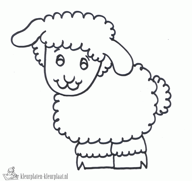 Schaap 34 kleurplaat