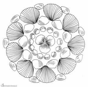 Schelpen 2 kleurplaat