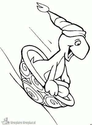 Schildpad 8 kleurplaat