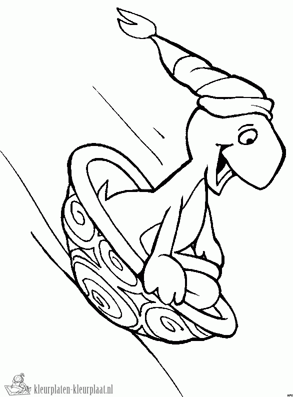 Schildpad 8 kleurplaat